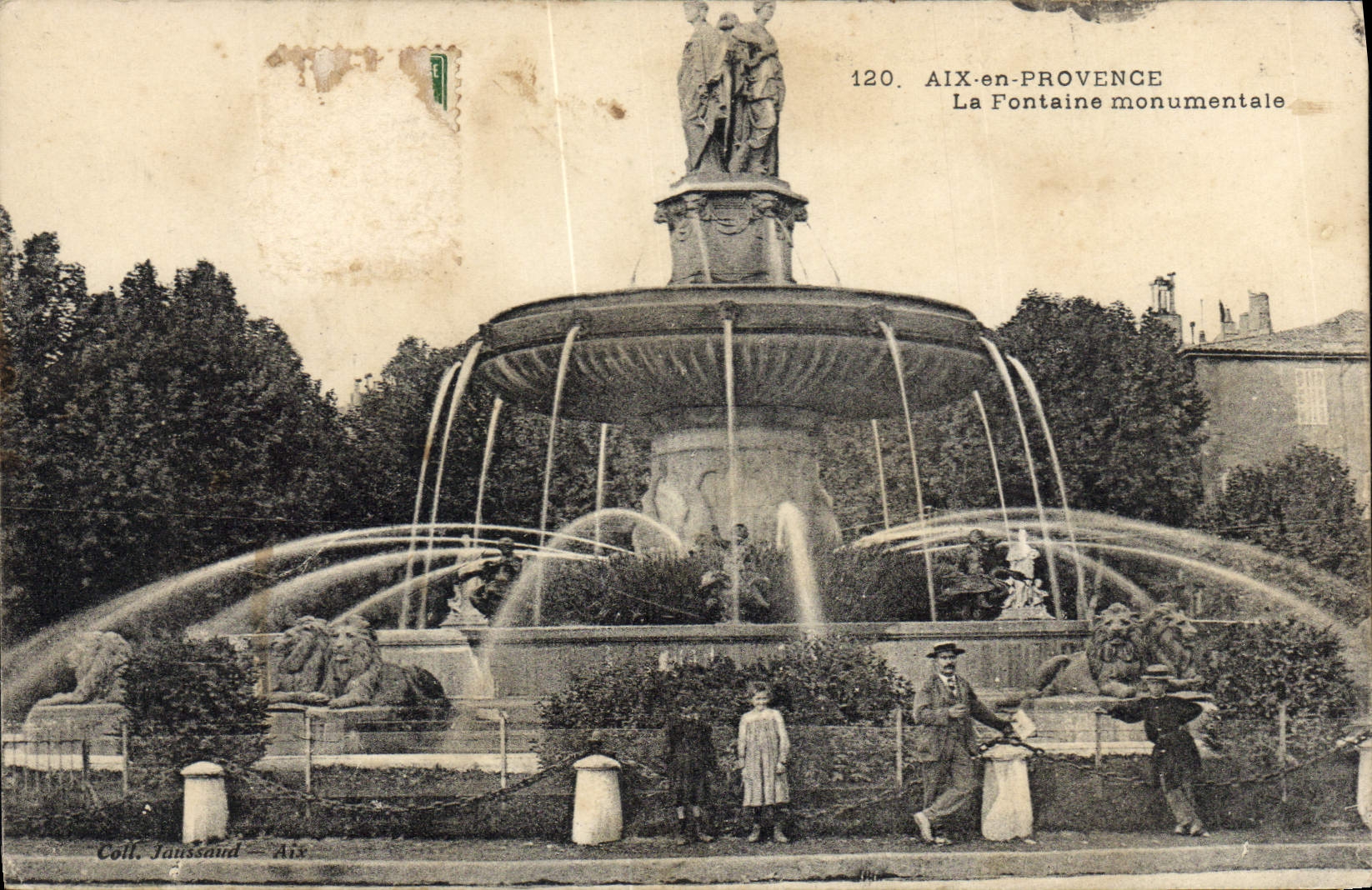 Antike Ansichtskarte Aix en Provence La Fontaine monumentale