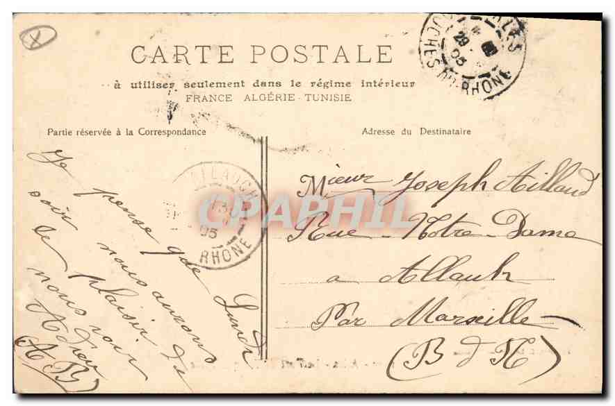 Le Pont de Trinque-Taille — Marseille — Phototyp. E. Luccur — Verso
