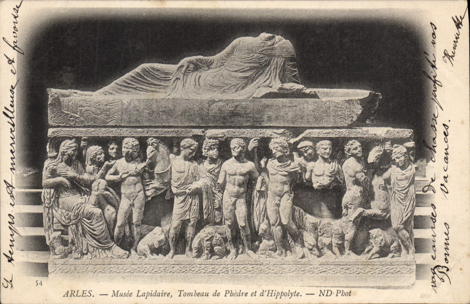 Arles — Musée Lapidaires, Tombeau de Phèdre et d'Hippolyte — ND-Phot