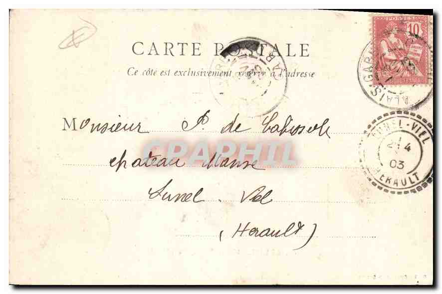 Arles - Musée Lapidaire (détail) — B. F. Chalonn-Saone, éditeur — Verso