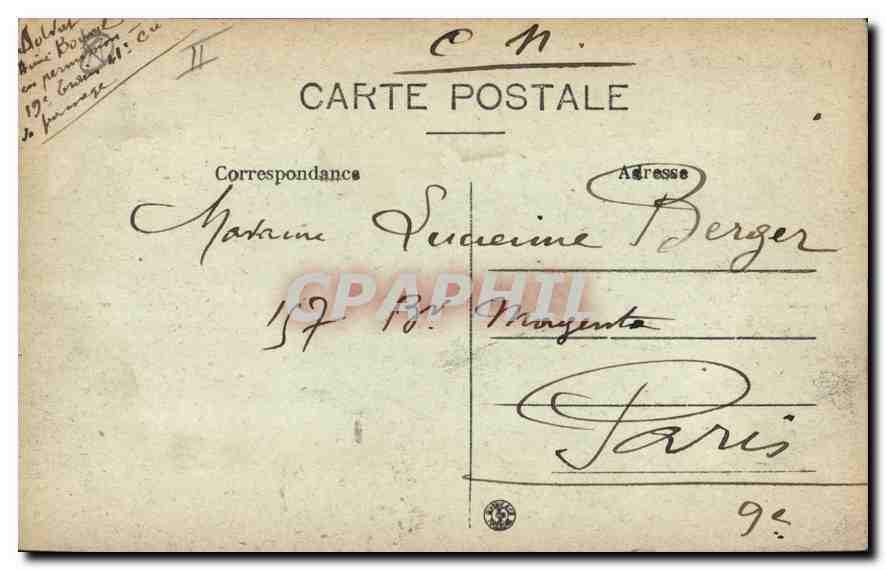 CPA Marseille Porte d'Aix — Verso