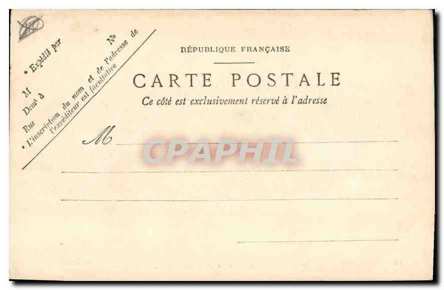 CPA Marseille Arc de Triomphe de la Porte d'Aix — Rückseite