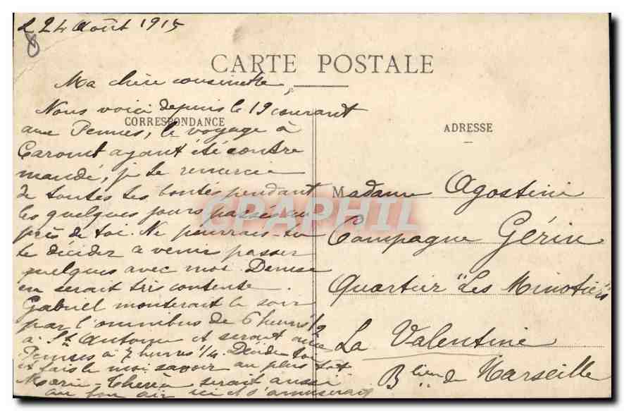 CPA Marseille Porte d'Aix — Rückseite