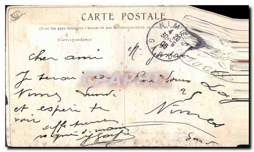CPA Marseille Porte d'Aix  — Rückseite