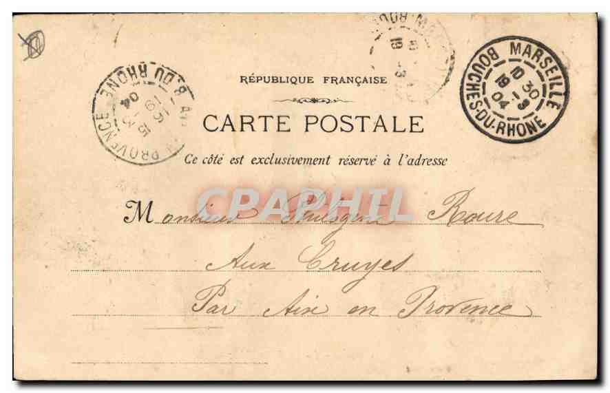 CPA Marseille La Porte d'Aix  — Verso