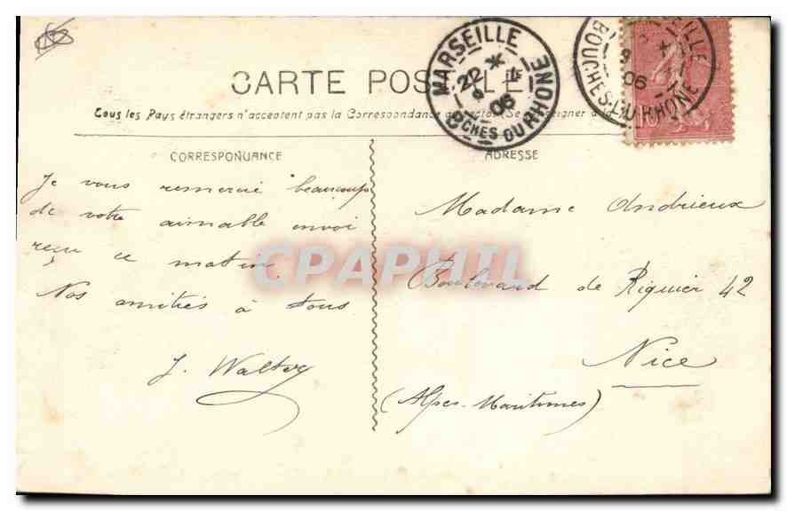 Marseille - La Porte d'Aix — Édition Nouvelle, série 13 — Verso