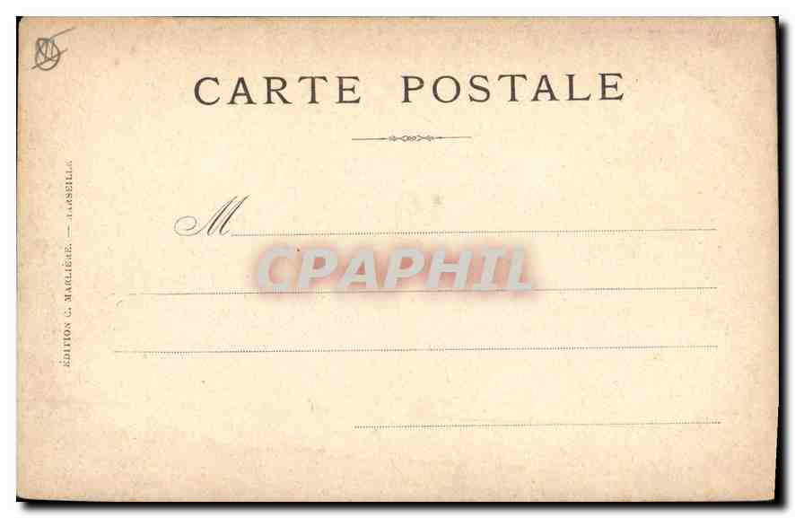 CPA Marseille Place d'Aix et Arc de Triomphe  — Rückseite