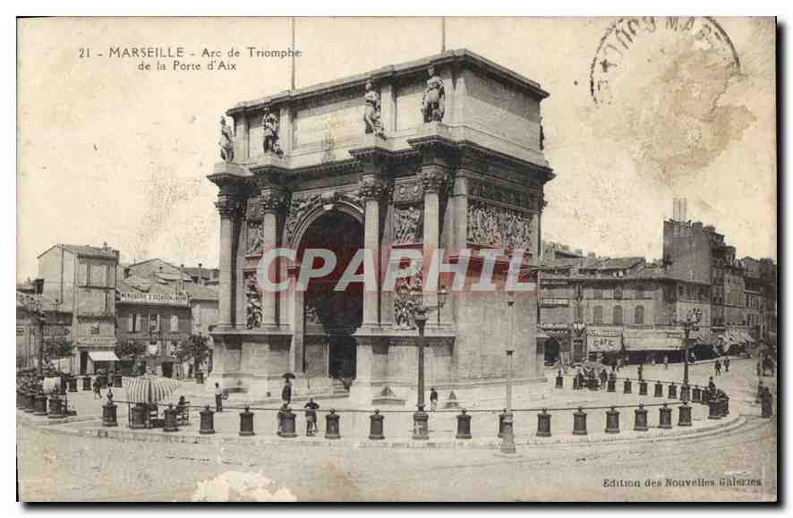 CPA Marseille Arc de Triomphe de la Porte d'Aix 