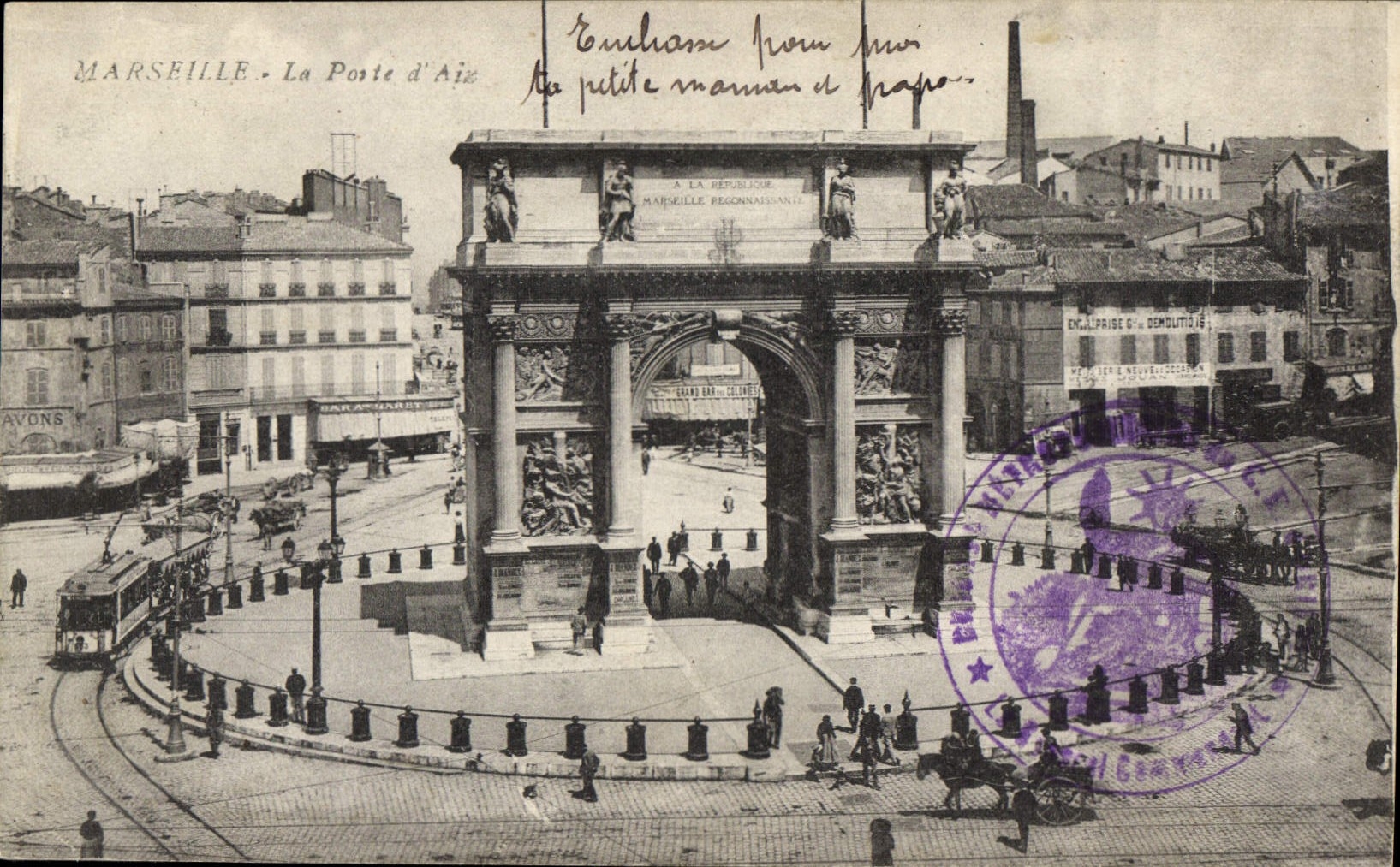 Marseille - La Poste d'Aix — Arc de Triomphe de Marseille, éditeur anonyme