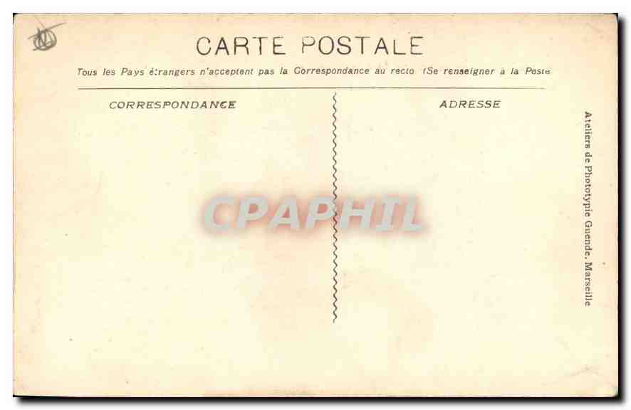 CPA Marseille La Place d'Aix et l'Arc de Triomphe  — Verso