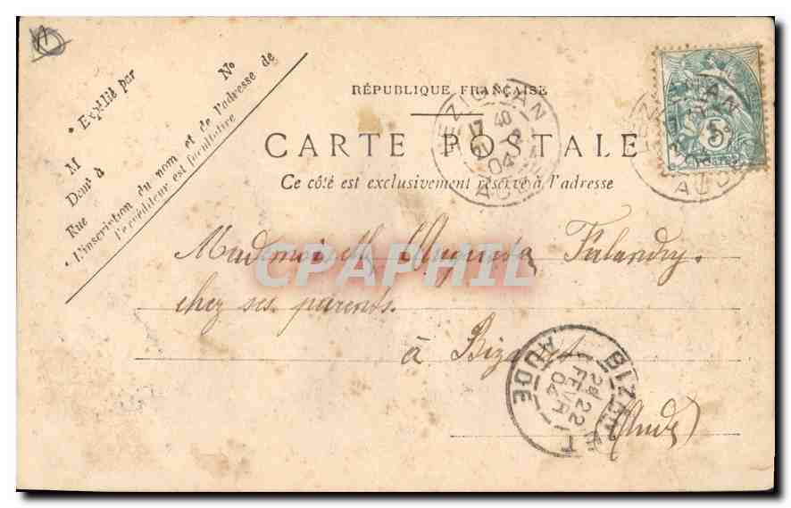 CPA Marseille Arc de Triomphe de la Porte d'Aix  — Verso