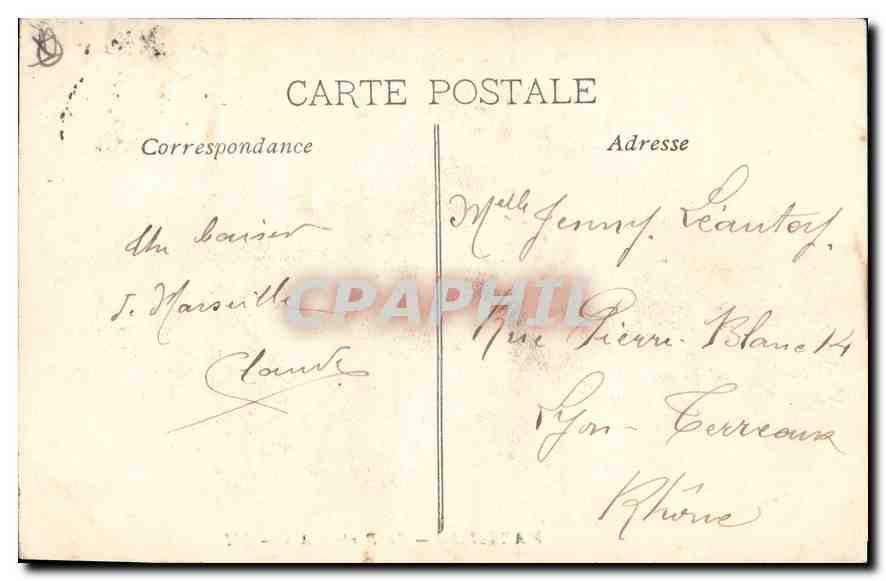 CPA Marseille La Porte d'Aix  — Verso