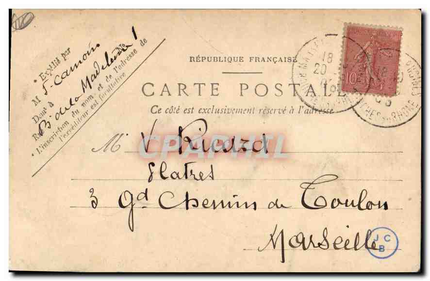Marseille — Arc de Triomphe de la Porte d'Aix — éditeur P. R. n° 137 — Back