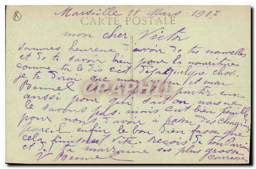 CPA Marseille Porte d'Aix  — Rückseite