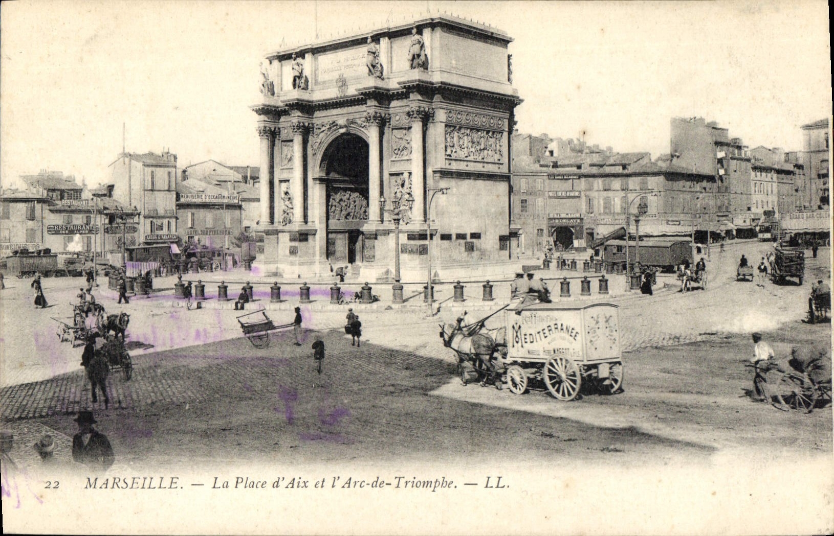 Marseille — La Place d'Aix et l'Arc-de-Triomphe — LL. n°22