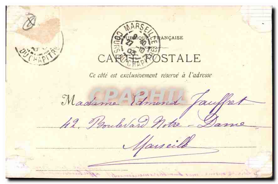 CPA Marseille La Porte d'Aix  — Rückseite