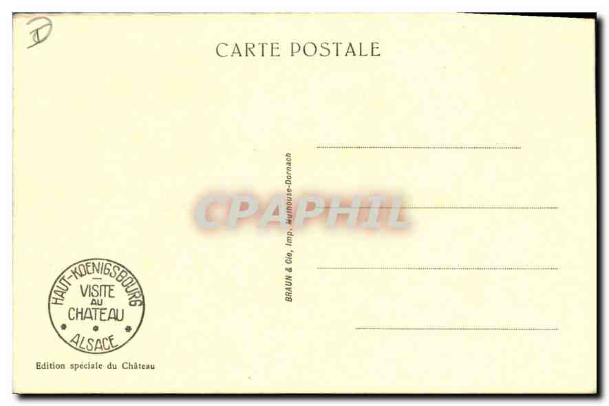 CPA Haut Koegnisboourg Entree Principale  — Rückseite