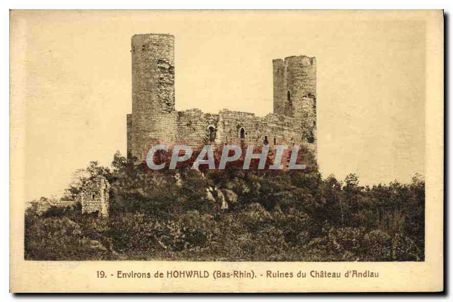 CPA Environs de Hohwald Bas Rhin Ruines du Chateau d'Andlau 