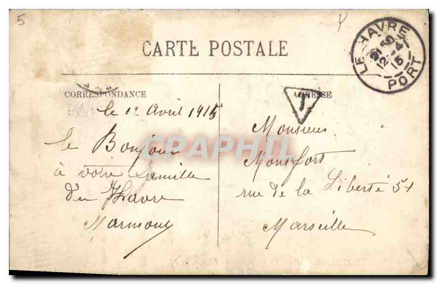 CPA Sainte Adresse Vue prise du Palais des Regates  — Rückseite