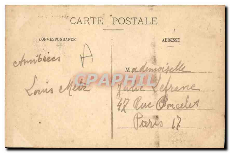 CPA Dieppe Le Vieux Chateau  — Rückseite