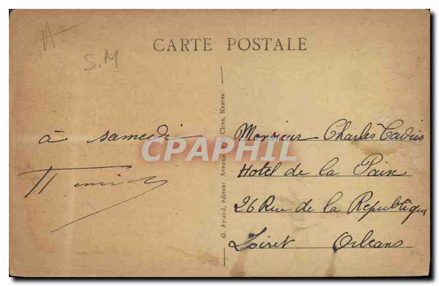 CPA Dieppe Hotel Royal  — Verso
