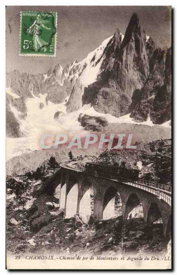 Chamonix — Chemin de fer de Montenvers et Aiguille du Dru — LL n°29