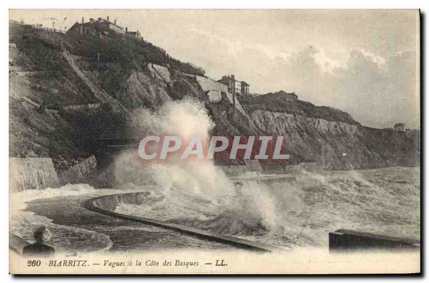 CPA Biarritz Vagues a la Cote des Basques 