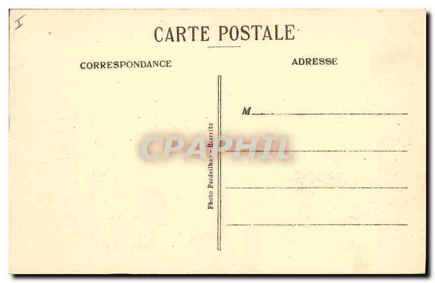 CPA Biarritz Golfe de Gascone de la Vierge  — Verso