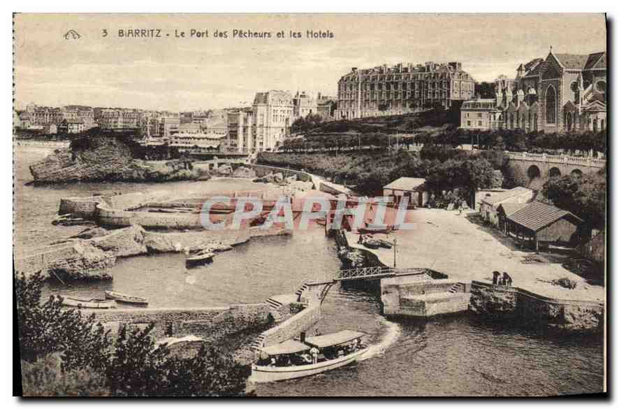 CPA Biarritz Le Port des Pecheurs et les Hotels 