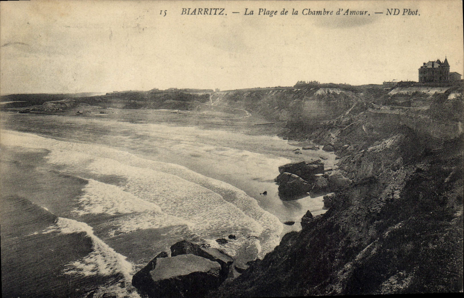 Biarritz — La Plage de la Chambre d'Amour — ND Phot.