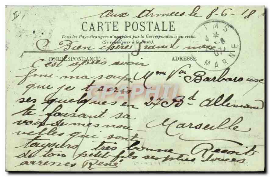 CPA Biarritz La Cote des Basques par gros temps  — Verso