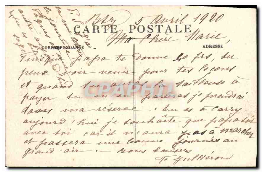 CPA Biarritz La Roche percee  — Rückseite