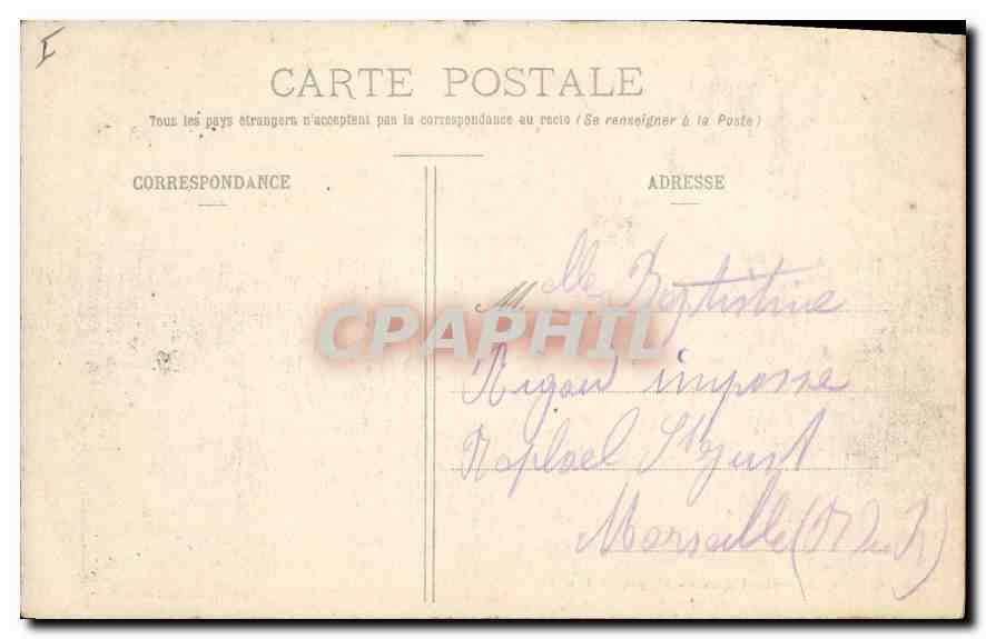 CPA Biarritz Artistique Un paquet de mer au Rocher de la Vierge  — Rückseite