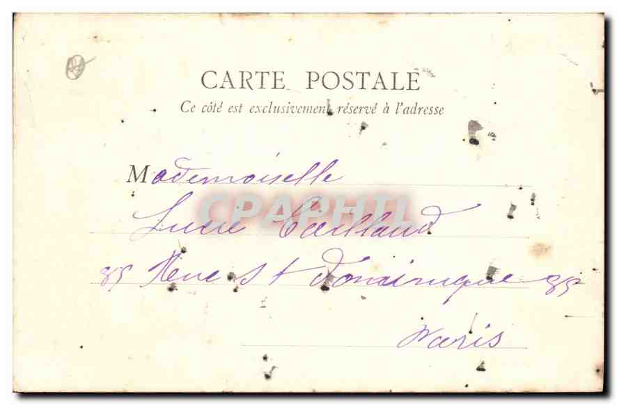CPA Biarritz Vue Generale de la Vierge appele aussi Rocher de Cucurlon et Semaphore  — Rückseite