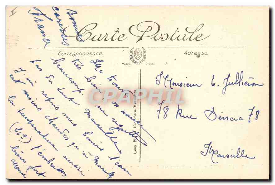 Biarritz — Les Bains du Port-Vieux vers le Rocher de la Vierge — LL — Rückseite