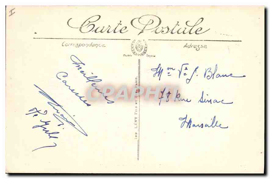 CPA Biarritz Le Rocher de la Vierge  — Rückseite