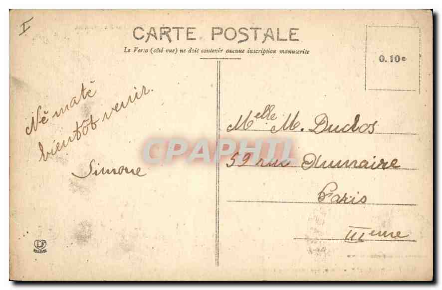 CPA Biarritz Cote des Basques  — Verso
