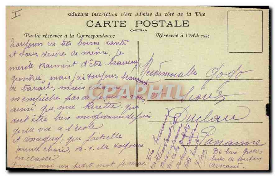 CPA Biarritz Rocher de la Vierge et sa Jetee  — Rückseite