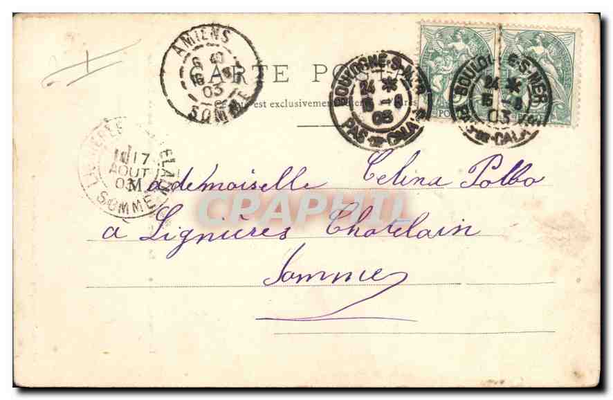 Boulogne-sur-Mer — La Porte de Calais et Notre Dame de Boulogne — Librairie-Papeterie Irénée Decroix — Rückseite