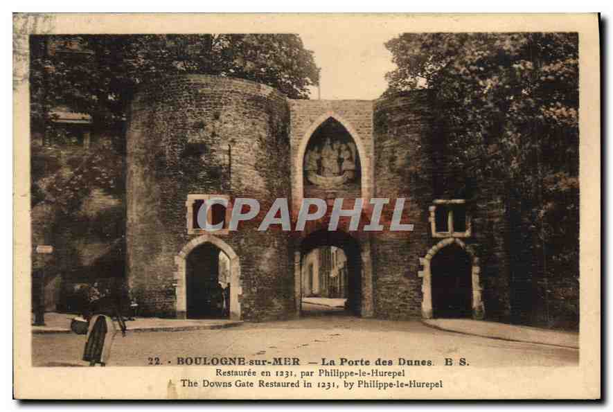 Boulogne-sur-Mer — La Porte des Dunes — restaurée en 1231 par Philippe-le-Hurepel