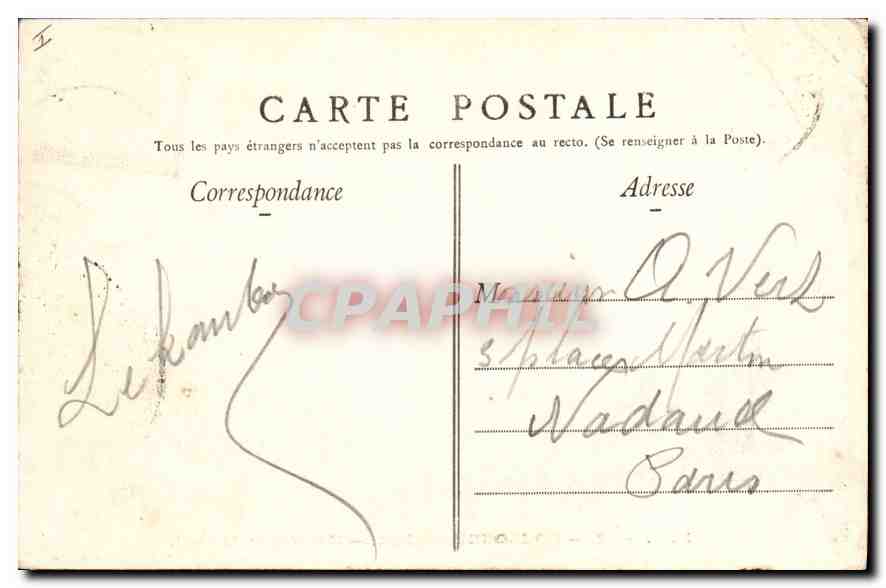 CPA Boulogne s Mer Une Vague de fond — Verso