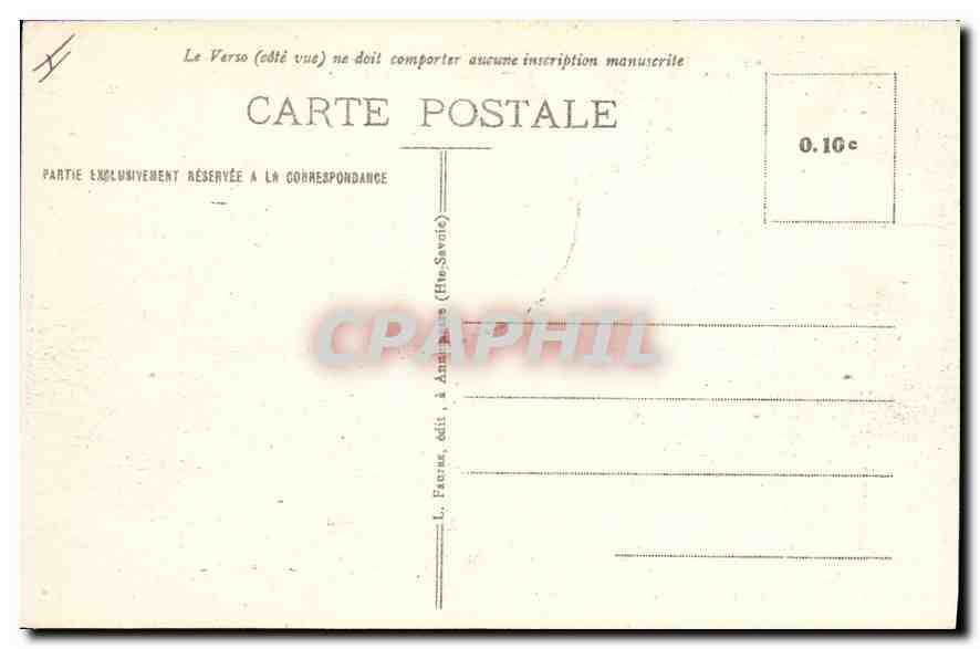 CPA Chamonix Mont Blanc  — Verso