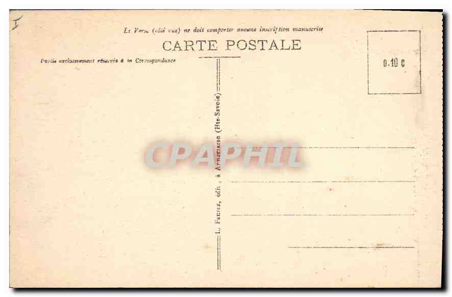 CPA Chamonix Mont Blanc Haute Savoie  — Verso