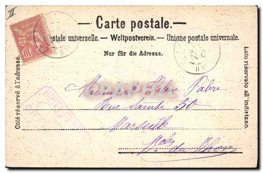 Eispyramiden unter den Grand Mulets — Chamaux Frères & Cie Genf, Nr. 39801 — Rückseite