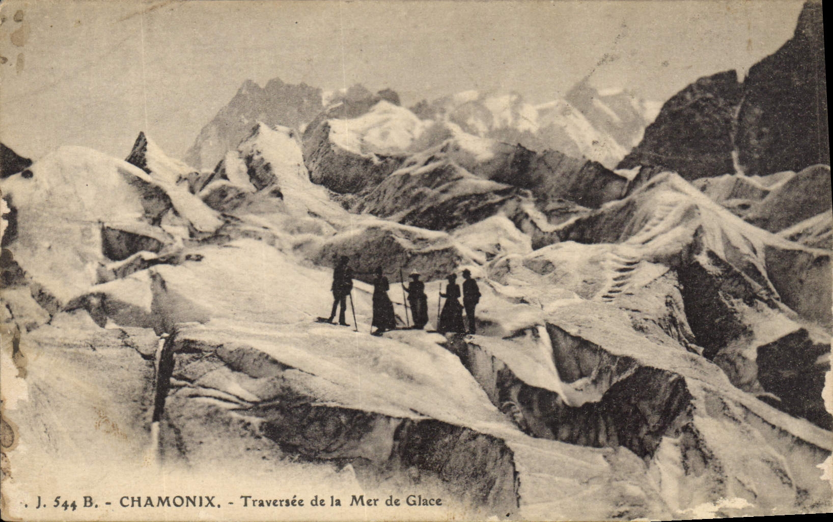 Chamonix — Traversée de la Mer de Glace — J. 544 B. — Julien Frères, Genève