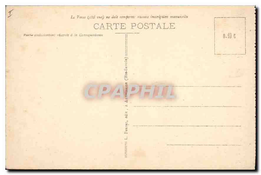 Chamonix-Mont-Blanc — Chemin de fer du Montenvers et Chaîne des Aiguilles Rouges — éditeur L. France, n° 901 — Rückseite