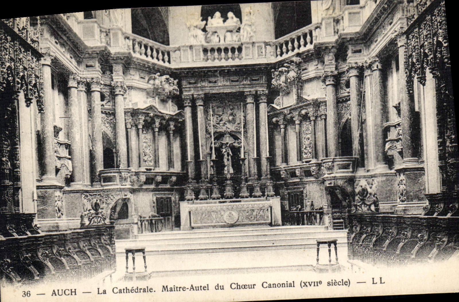 Auch — La Cathédrale. Maître-Autel du Chœur Canonial (xviiie siècle) — LL