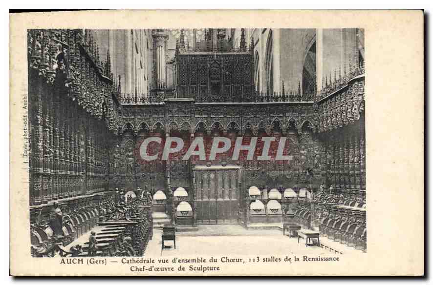CPA Auch Gers Cathedrale vue d'ensemble du Choeur  