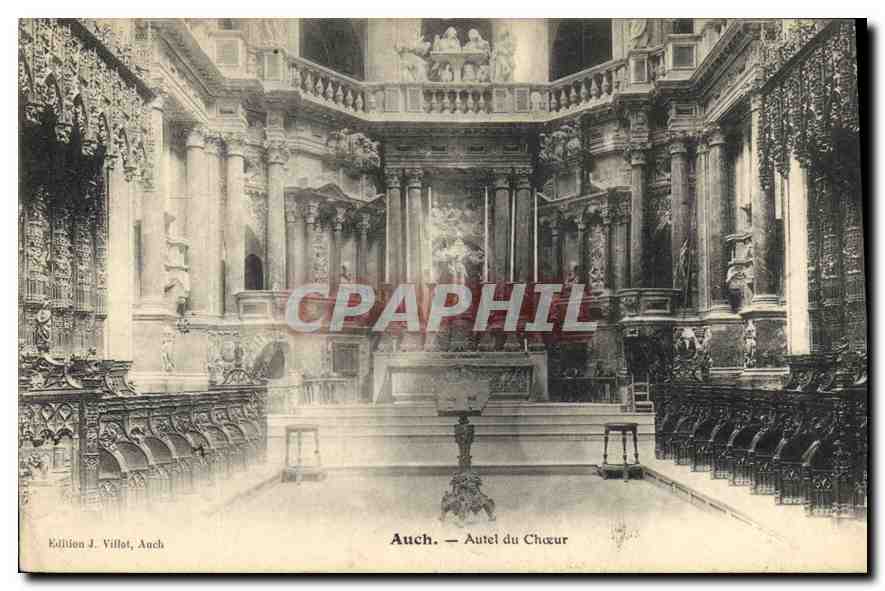 Auch — Autel du Chœur — Édition J. Villot, Auch - Recto
