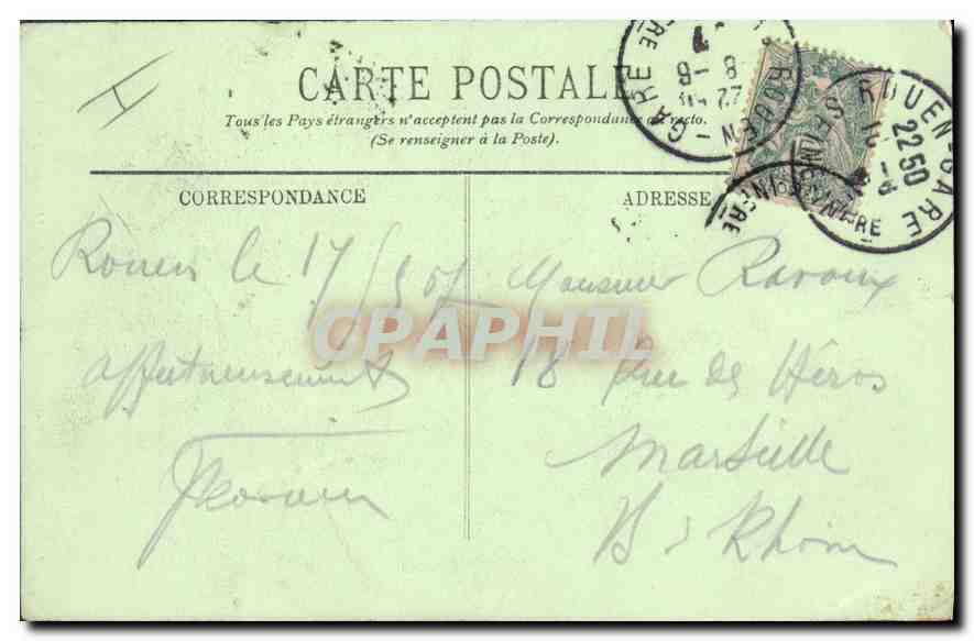 CPA Rouen Saint Ouen Portail des Marmousels  — Rückseite